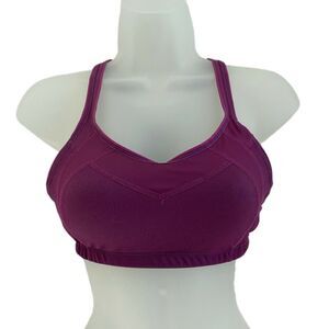 Moving Comfort Small Sports Bra Purple Wireless X Back 32A 32B 34A